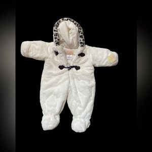 Rothschild white faux fur baby winter suit